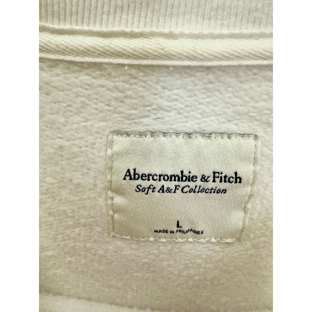 Abercrombie & Fitch Sweatshirt Size Large White Le Jardin Paris Graphic Pullover - Picture 8 of 14